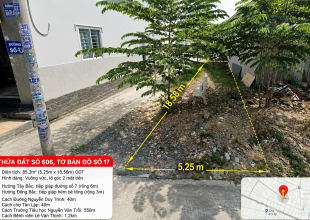 Quyền sử dụng đất thuộc thửa đất số 606, tờ bản đồ số 17  phường Bình Trưng, thành phố Hồ Chí Minh