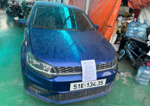 01 xe ô tô con; Nhãn hiệu: VOLKSWAGEN; Số loại: POLO;  05 chỗ ngồi; Màu Xanh-817