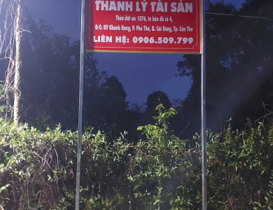 Quyền sử dụng đất thuộc thửa đất số 1576, tờ bản đồ số: 4; địa chỉ: Khu vực Khánh Hưng, Phường Phú Thứ, Quận Cái Răng, Thành phố Cần Thơ (nay là phường Hưng Phú, Thành phố Cần Thơ) 